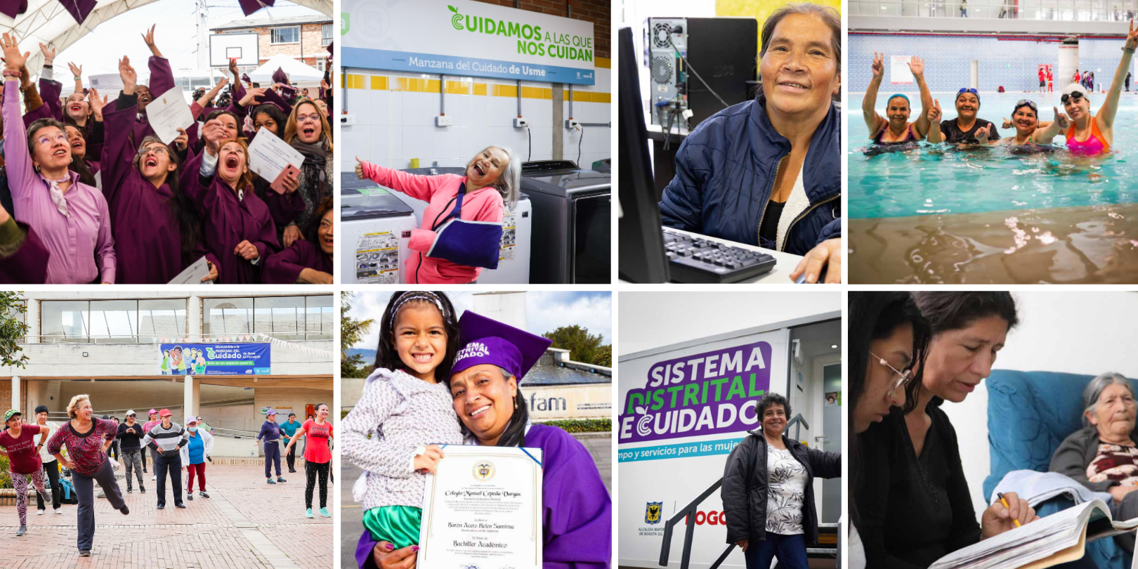 Collage of images with people in them